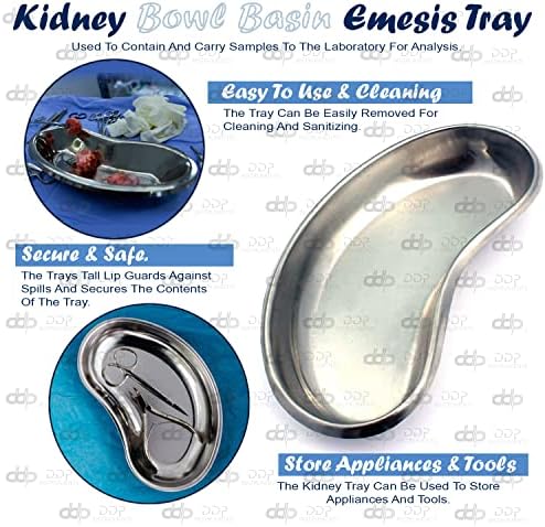 Ддп Сет од 2 6 Бубрег Сад Слив Емезис Послужавник Нерѓосувачки Челик Сатен Заоблени Рабови