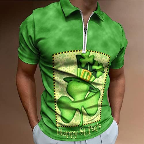 XXBR 2023 Нови мажи Сент Патрикс Ден мода обичен 3Д дигитален печатен лапел патент подарок за порибување на кошула со кратки ракави