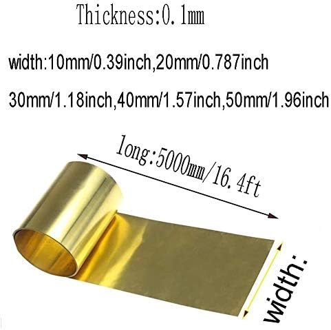Lecknight H62 мерач метал тенок фолија плоча Шим Индустрија Домашни материјали Дебелина 0,1мм, долга 5000мм месинг плоча