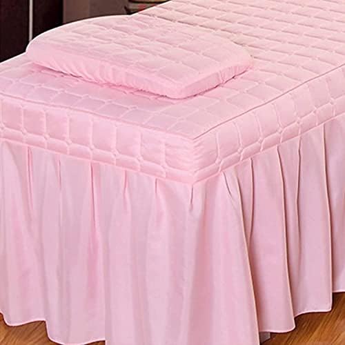 Zraft Massage Massion Sheme Spa Beauty Beder Cover, Beauty Bedspreads Beders Bed Skilt Pillow Case Stool Cover со дупка, боја: