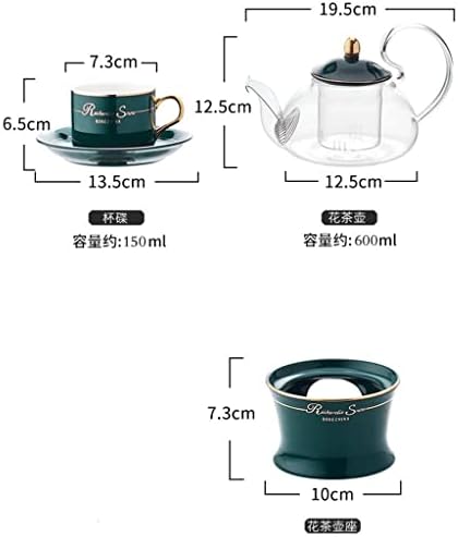 Н/А Нордиски англиски попладневен чај керамички стаклен чај, поставен послужавник, загревање црн чај билки од овошен чај овошен чајник