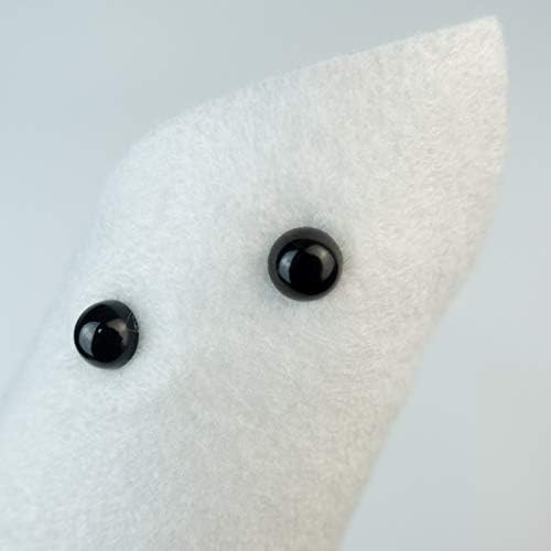 Пластични Безбедносни Очи За Амигуруми, 240 ПАРЧИЊА 6мм - 14мм Црни Цврсти Занаетчиски Куклени Очи со Подлошки за Занаети, Капчиња Играчки