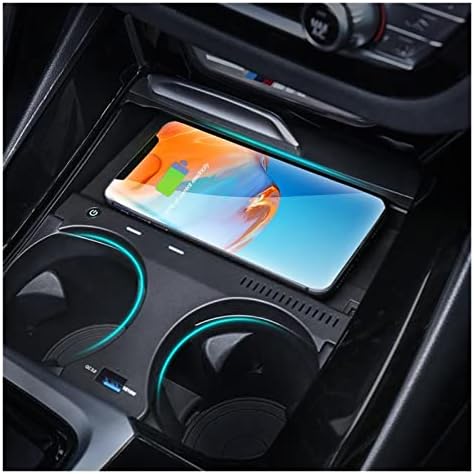Безжичен табла за безжично полнење на автомобили Qi безжичен полнач за полнење на полнач Компатибилен со BMW X3 G01 X4 G02 X3M X4M F97 F98 2018-2021