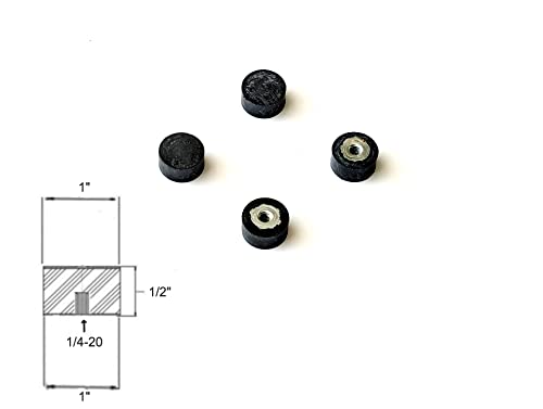 4 гумени вибрации изолатори се монтираат 1/4-20 женски навој