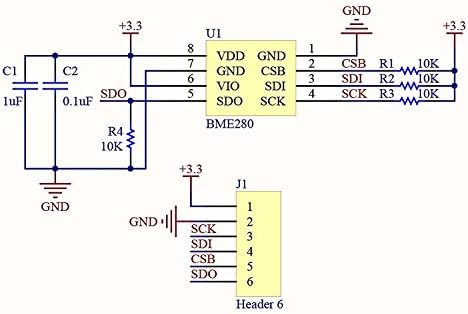 Hiletgo BME280 3.3 V Сензор За Атмосферски Притисок GY-BME280 - 3.3 Температура Сензор За Влажност Модул За Arduino