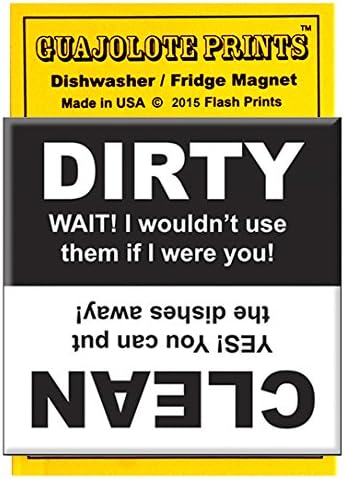 Исчистете го Индикаторот за знак на валкана машина за миење садови - смешен магнетски да чекам дизајн