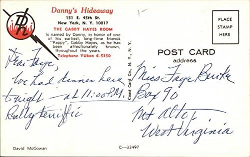 Дени Хидеавеј Newујорк, оригинална гроздобер разгледница во Newујорк NYујорк
