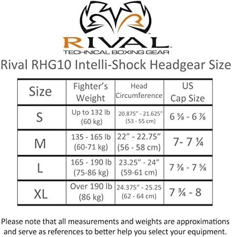Rival Boxing RHG10 Intelli-Shock Headgear, D3O предно и странично подлога, прилагодување на задниот дел од јамка со чипка на врвот,