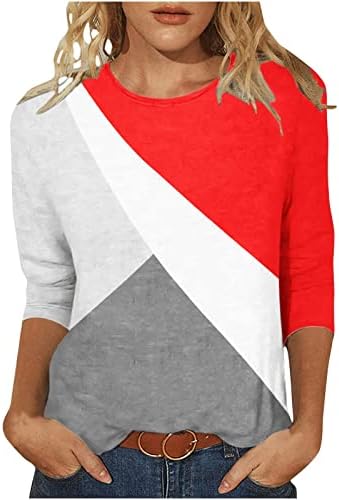 Графичка маичка женска лето есен 2023 мода 3/4 ракав памучен екипаж вратот лабав вклопат бренд топ маица за дами gi