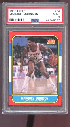 1986-87 Флеер #54 Маркес nsонсон ПСА 9 оценета кошаркарска картичка НБА 86-87 Клипер-непотпишани кошаркарски картички