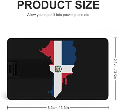 Доминиканска Република Мапа Знаме КРЕДИТНА Банкарска Картичка USB Флеш Дискови Пренослив Мемориски Стап Клуч За Складирање Диск 32G