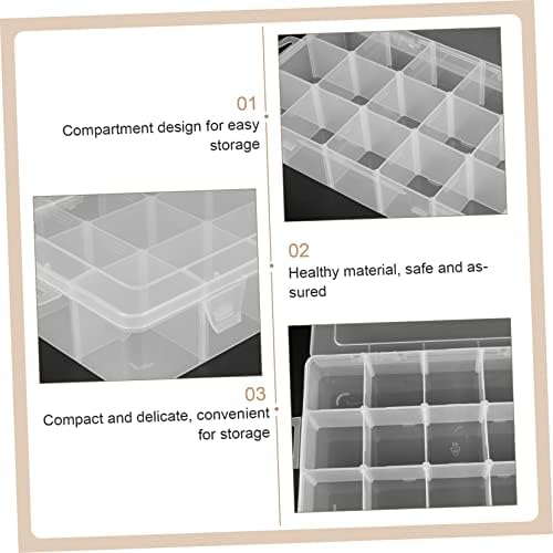 SEWACC 2pcs Кутија За Складирање Обетка Обетка Организатор Алатка Кутија Кутија За Накит Обетка Кутија За Накит Кутија За Собирање Карпи Кутија