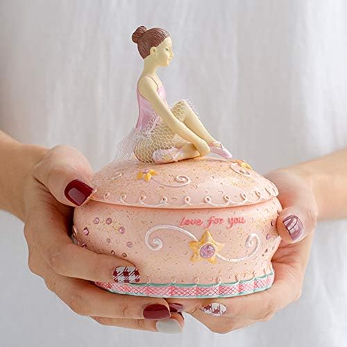 Loveубов кон вас подарок завиткан балет танчер музичка кутија кутија за складирање накит за девојчиња деца сестри жени жени мајка