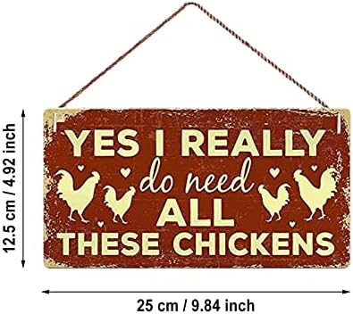 Висина на фарма им треба сите кокошки интересно навистина декорација I wallидни украси дрвени да знак, дали овие рустикални домашни украси