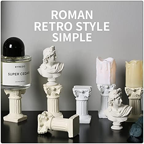 Гисела Д бели римски столбови грчки колони мини украси за смола за статуа на домашен декор статуа Внатрешна модерна модерна стил свадбена