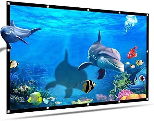 KJHD ZYZMH 80/100/120/150 INCH Преносен HD Projector Screen 16: 9 Екран за проекција што може да се преклопи дебела издржлив за домашно