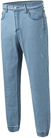 МИАШУИ Чорап Момче Фармерки Молив Џеб Патент Тексас Панталони Летаат Панталони Секојдневен Изгребани Машки Машки Панталони 12 Подарок