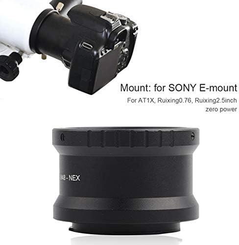 Адаптер за монтирање на телескоп, адаптер M48 до E Mount за Sony A7 A7S A7R AR7II камери, за AT1x, NEX-7, NEX-6, A6500, A6300, A6000, A5100, A5000,