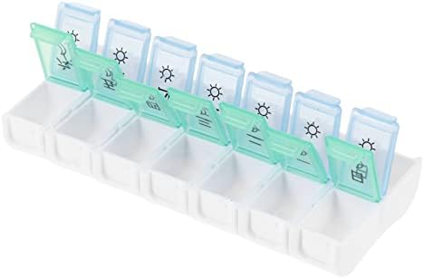 Хемотон пилула кутија за патувања 1 парчиња кутија една недела организатор на лекови Дневно складирање на пилули неделно пилулатор
