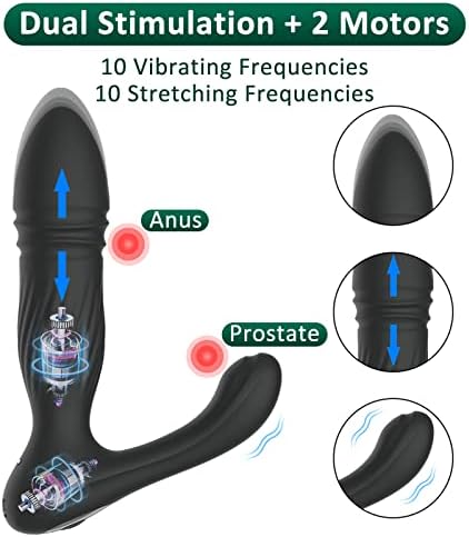 Приклучок за задникот на задникот на простата, Vobjoy секс играчки Вибратор со 26ft далечински управувач 10 режими Анален сензорни играчки