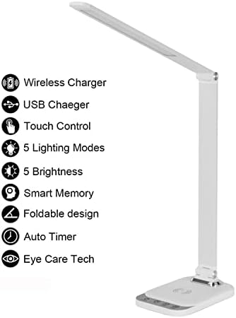 Биро за заштеда на LED заштеда на енергија USB батерија што може да се полни батерија управувана затемнета ламба Контрола на допир за очите на