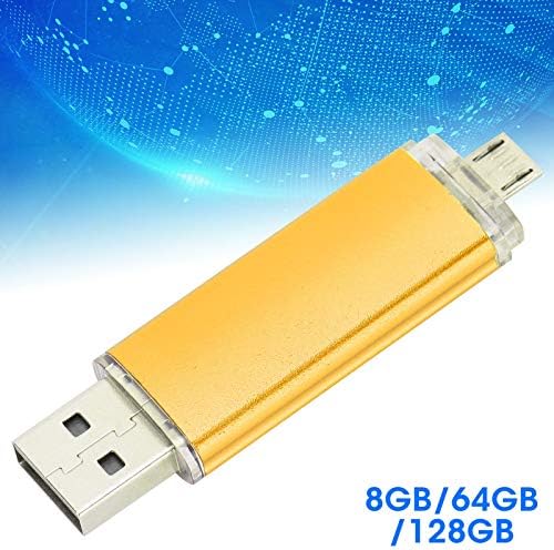 2 во 1 USB флеш -уред, OTG U Disk Photos Videos Music Files Memory Stick Golden USB 2.0/Micro USB U Disk Flash Drive Drive Drive