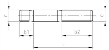 ДИН 939 метрички столпчиња, номинална должина M24x65mm, обичен центар, не'рѓосувачки челик A4