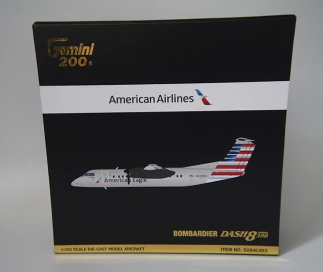 Beminijets for American Airlines за Bombardier Dash8-Q300 N329EN 1/200 Diecast Aircraft претходно изграден модел