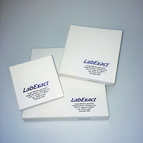 LabExact 1200160 W66 Лист за хартија за мерење на целулоза, без азот, не-апсорбинг, висок сјај, 6 x 6 инчи
