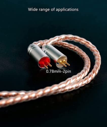 Kbear 2Pin IEM кабел без MIC 4-јадрен чист бакар Hifi слушалки жичен кабел за надградба со 3,5 mm приклучок за ES4 ZSN ZS3 ZSR C10 C04