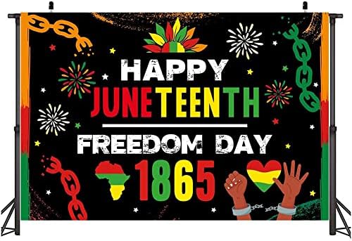 Јуниетентна декорација Среќен јуниентен транспарент на 19 јуни 19 -ти јуни Ден на независност Ден на слобода Декор Африкански афро американски