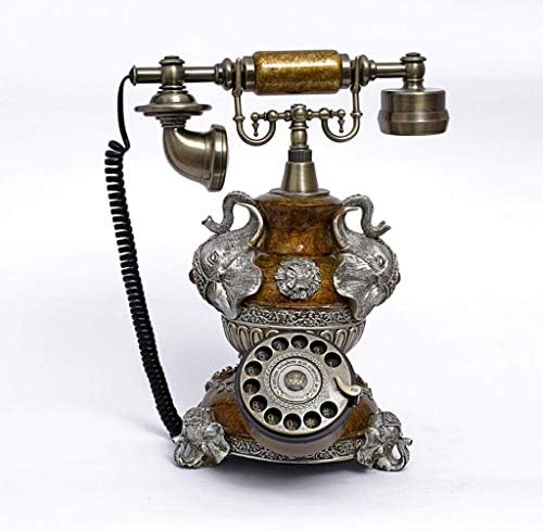 XJJZS Дизајн Антички телефон - Ротари Телефон - Кабел ретро телефон - Гроздобер декоративни телефони