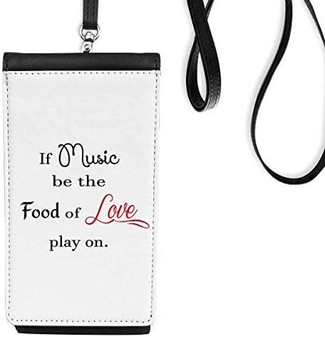 Шекспир музика биде храна на убовта телефонска чанта што виси мобилна торбичка црн џеб