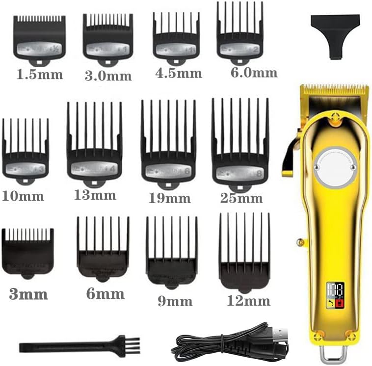 Crivers Clippers за коса за мажи, USB полнење безжичен бербер клипер за мажи за мажи електрична машина за сечење коса за полнење