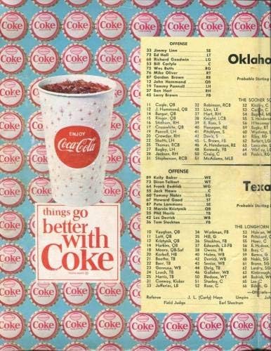 1965 година Оклахома наскоро Тексас Лонгхорнс Програма Чејс 10/9/65 EX 30896 - Програми за колеџ