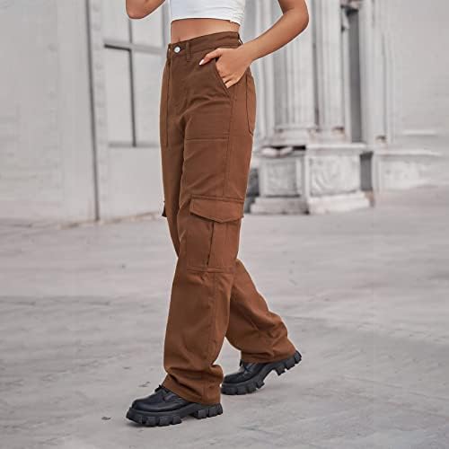 Jorasa карго панталони жени панталони за жени со средно издигнување карго панталони жени со панталони за панталони со панталони со панталони со џебови со џебови