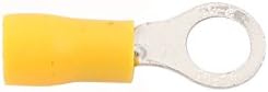IIVVERR 160PCS RVS2-5 жолт пластичен ракав пред изолиран прстен терминали конектор за AWG 16-14 жица (160 парчиња RVS2-5 Conector de Terminales de Anillo Con aislamiento de Plástico Amarillo RVS2-5 Para