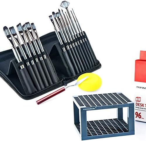 Transon Artist Caintbrush Set со кутија за четки и држач за маркери на пенкало од 96 дупки