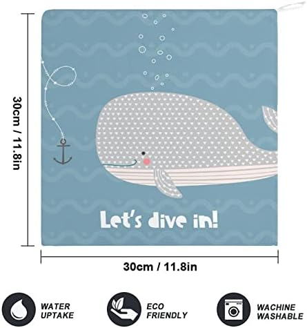 Лурнаси рачна крпа за прицврстување на кит морски рачни крпи за садови за сад за крпи за ланја за спорт за кујна за бања