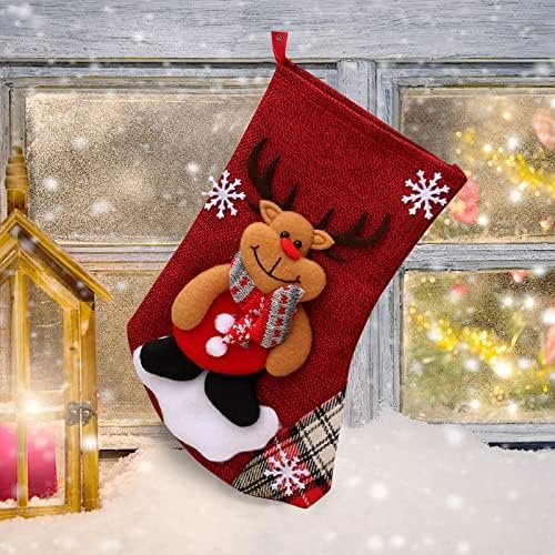 Лажни дијаманти Божиќни чорапи торба за подароци мали бонбони декорација торба за подароци Божиќни чорапи