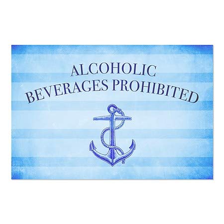 CGSignLab | Забранети алкохолни пијалоци -Наутични ленти Влечење на прозорецот | 30 x20
