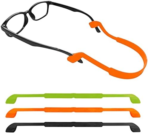 Фесна силиконски еластични спортови за очила за мажи за мажи 10,43 инчи, лента за жици од очила за очи 3 парчиња, лента за очила за