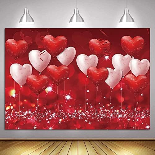 Јонгкијан ИК Денот На Вљубените Позадина Црвени Срца Сјај Балони Љубов Партија Фотографија Позадина Свадба Невестински Туш Банер