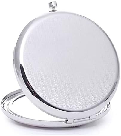 UXZDX Сребрено Тркалезно Преклопно Преносно Огледало За Шминка Преносно Мало Огледало За Девојки Огледало За Подароци