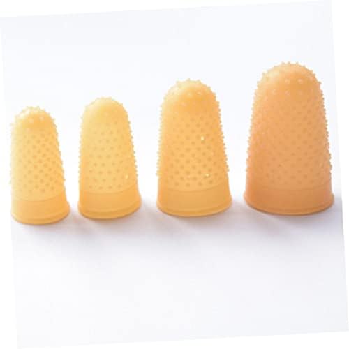 Гафоки 50 парчиња броење на ракавици за прсти на палецот заштитен заштитник на прстот капа за силиконски палецот за прсти кондоми гумени