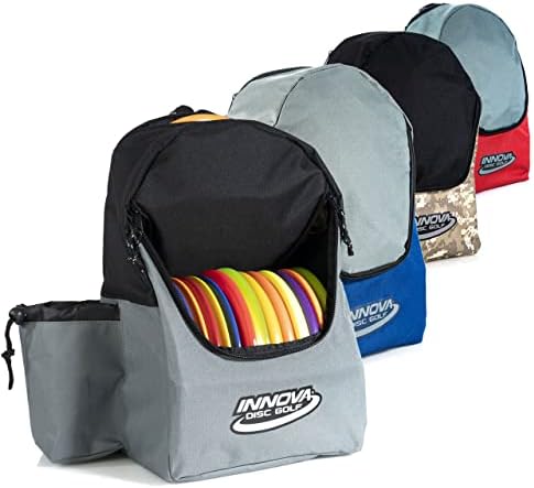 Innova Откријте торба за ранец за голф, изберете боја, држи 15 дискови, пијалоци и карго џебови тула/пепел