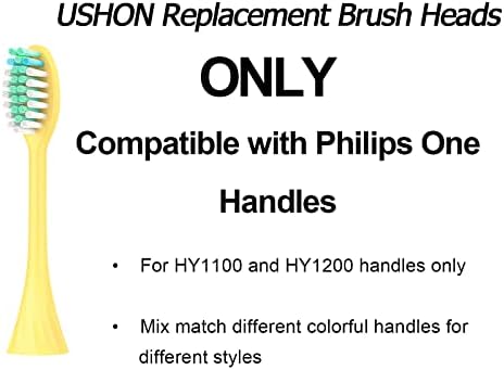 Глави за замена на четка за заби, само за HY1100 и HY1200, компатибилен со Philips Еден електричен четки за заби, 4 пакувања