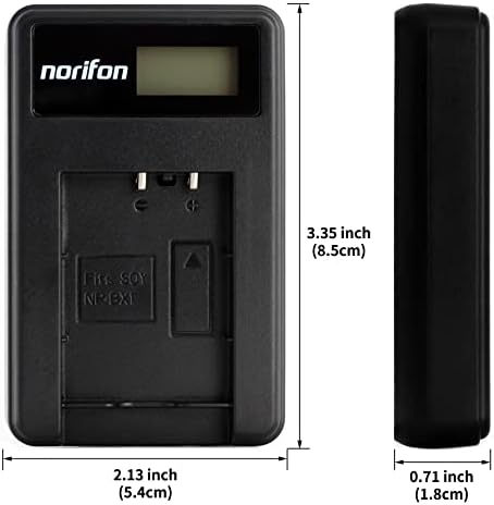 NP-BX1 LCD USB полнач за USB за Sony Cyber-Shot DSC-RX100, DSC-RX100 II, DSC-RX100 III, DSC-HX90V, DSC-WX350, DSC-WX500, HDR-AS15 камера