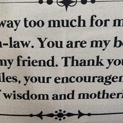 Хисундленд мајки Ден на венчавки Роденденски подароци за свекрва од закон Перница опфаќа 18х18 со инспиративни зборови