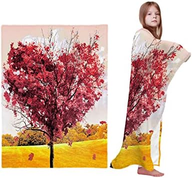 Бебе ќебе - 30 x 40 - дабово дрво во форма на срце и трева Супер меки бебешки ќебиња за момчиња девојчиња | Примање ќебе | Идеално за новороденчиња,